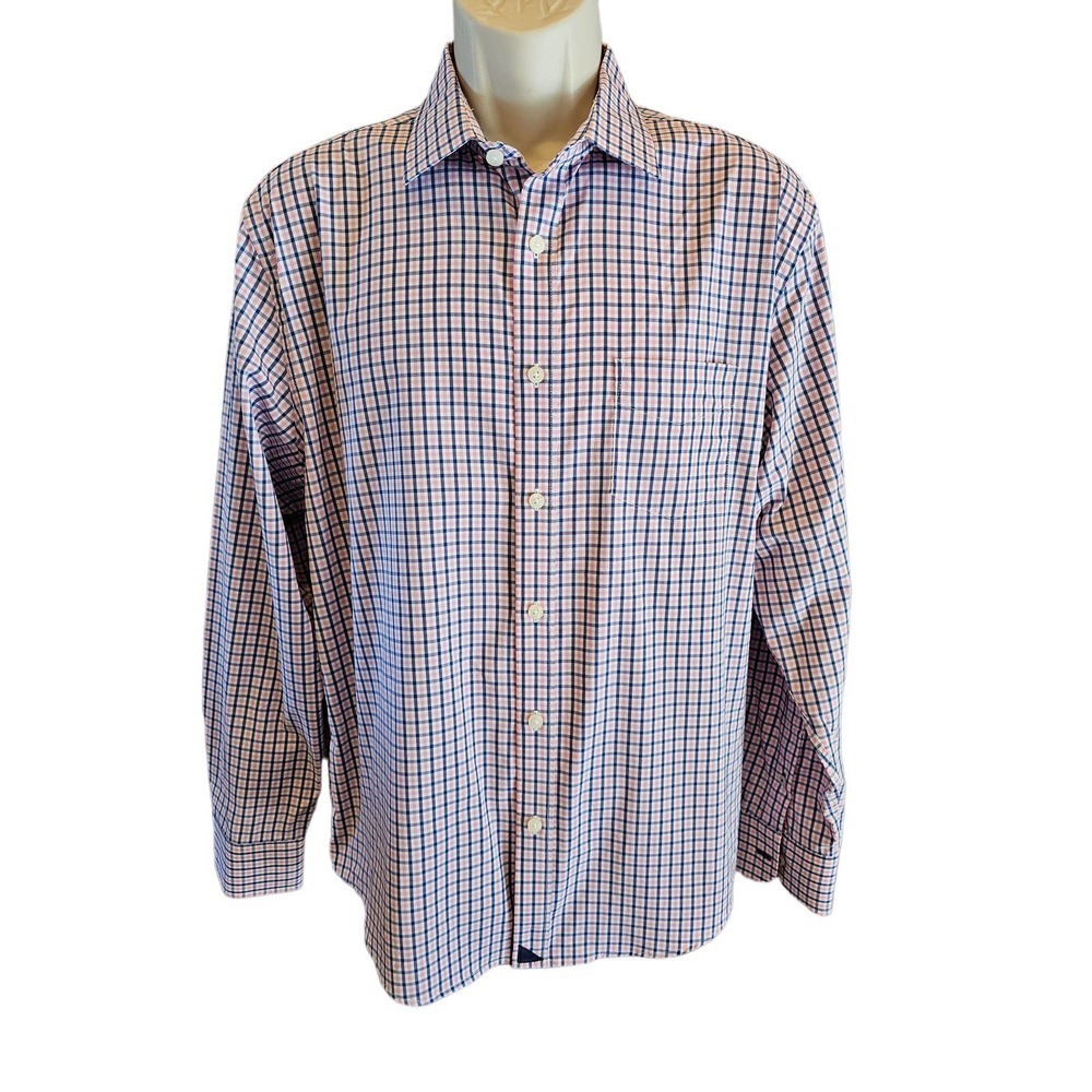 Untuckit nylon blend long sleeve performance button up size large EUC ^